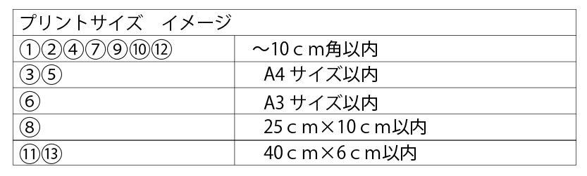 プルパーカープリントサイズ表