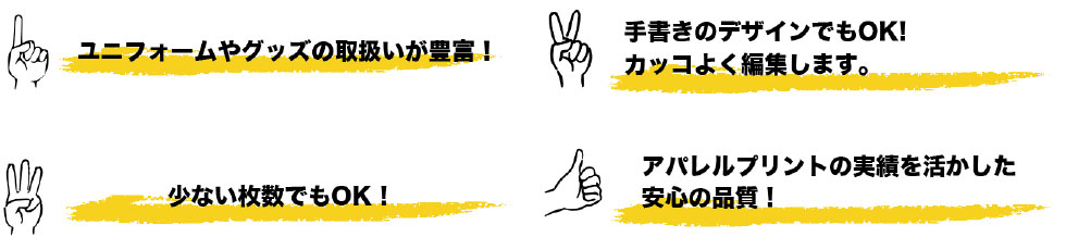 オリジナツウェアは簡単